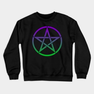 Pentacle Purple to Green Ombre Crewneck Sweatshirt